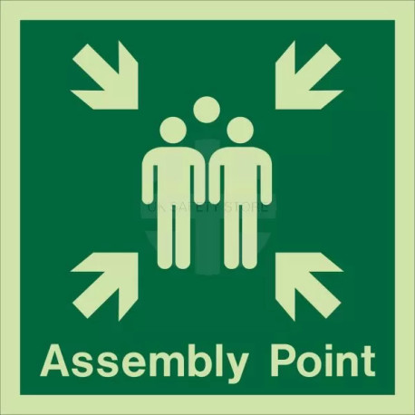 Glow In The Dark Assembly Point Sign
