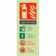 Glow In The Dark Carbon Dioxide Fire Extinguisher Identification Sign