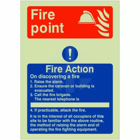 Glow In The Dark Fire action Sign