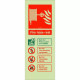 Glow In The Dark Fire Hose Reel Fire Extinguisher Identification Sign