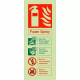 Glow In The Dark Foam Spray Fire Extinguisher Identification Sign