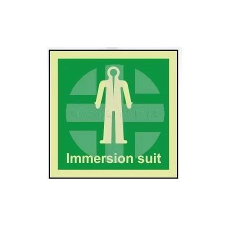 Glow in the Dark Immersion Suit Sign