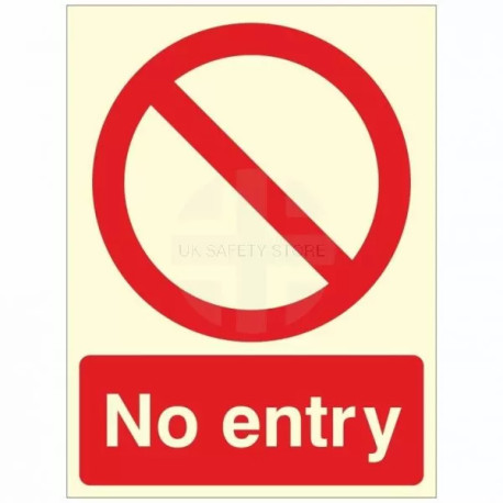 Glow In The Dark No Entry Sign