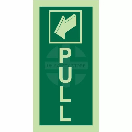 Glow in the Dark Pull Door Information Sign