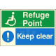 Glow In The Dark Refuge Point - Keep Clear Sign