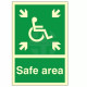 Glow In The Dark Safe Area Sign