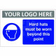 Hard Hats Must Be Worn Beyond This Point Custom Logo Sign