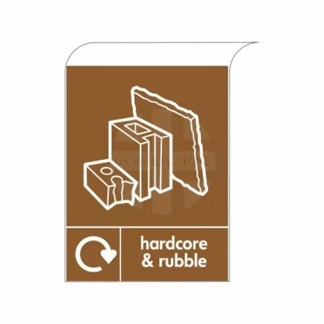 Hardcore & Rubble Curve Top Sign Aluminium Composite