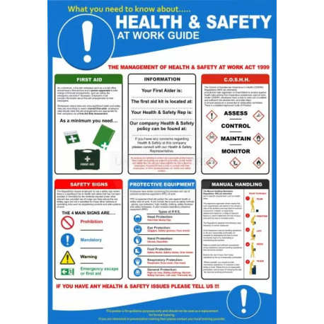 Health And Safety Poster - 420W x 595Hmm
