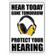 Hear today gone tomorrow protect your hearing 400w x 600h  health and safety poster