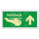 Helideck up photoluminescent 300W  x  150H   sign self adhesive