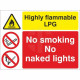 Highly Flammable LPG Sign