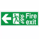 Hospital Compliant Fire Exit Arrow Left Sign