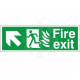 Hospital Compliant Fire Exit Arrow Up Left Sign