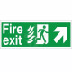 Hospital Compliant Fire Exit Arrow Up Right Sign