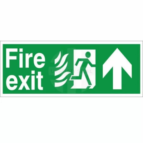 Hospital Compliant Fire Exit Arrow Up Sign