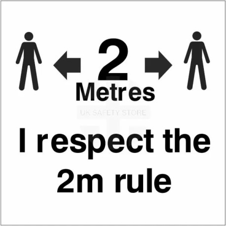 I Respect The 2m Rule Helmet Sticker