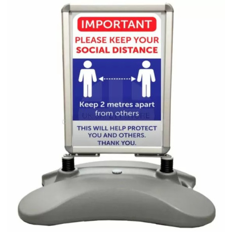 Important Please Keep Your Social Distance Sign