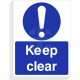 Keep Clear Signs (10-Pack)
