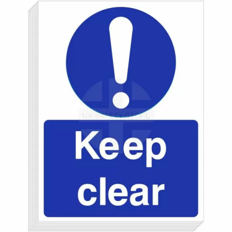 Keep Clear Signs (10-Pack)