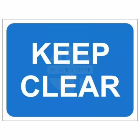 Keep Clear Temporary Traffic Sign
