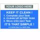 Keep It Clean Custom Logo Recycling Sign
