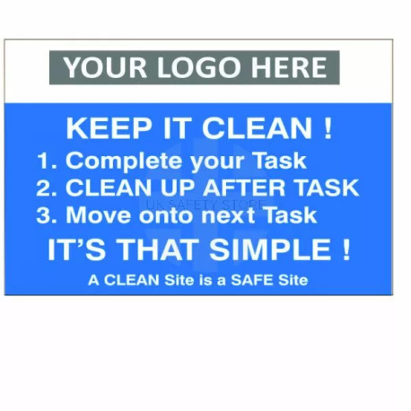 Keep It Clean Custom Logo Recycling Sign