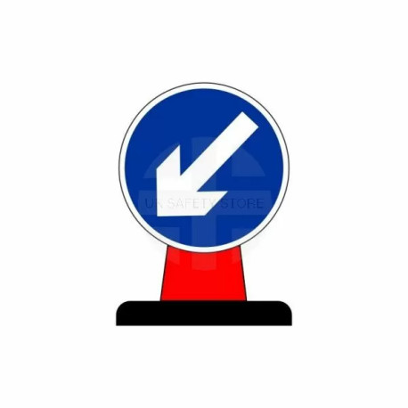 Keep Left Aluminium Composite Cone Sign