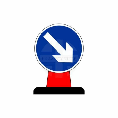 Keep Right Aluminium Composite Cone Sign