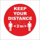 Keep Your Distance Sign Stickers (multipack)