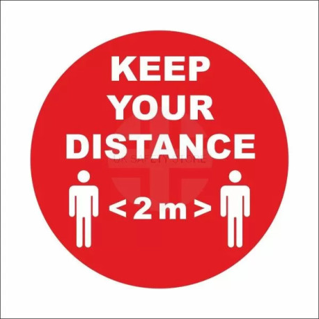 Keep Your Distance Sign Stickers (multipack)