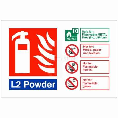 L2 Powder Fire Identification Sign