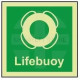 Lifebuoy photoluminescent 100W  x  110H sign self adhesive