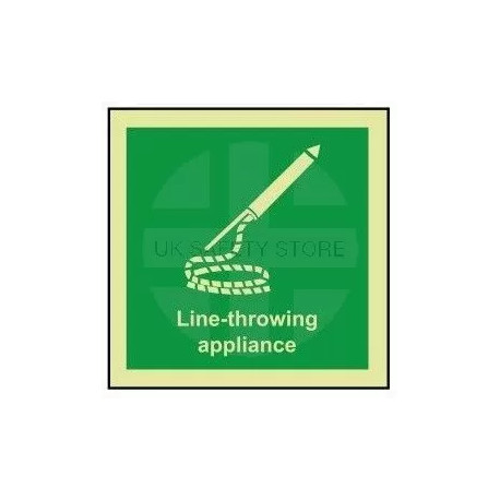 Line-throwing appliance photoluminescent 100W  x  110H sign self adhesive