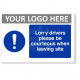 Lorry Drivers Please Be Courteous When Leaving Site Sign