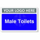 Male Toilets Custom Logo Door Sign