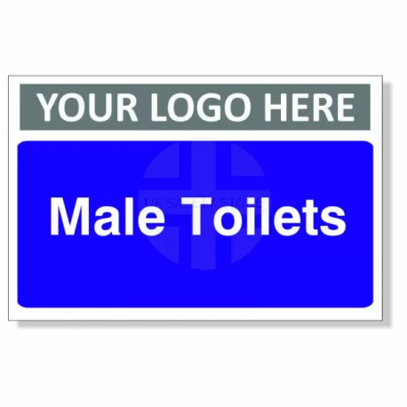 Male Toilets Custom Logo Door Sign