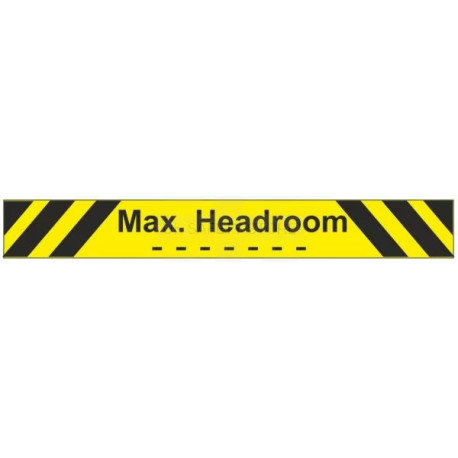 Max headroom sign 3mm composite plate 1200x150mm