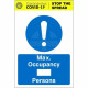 Max Occupancy Covid 19 Sign