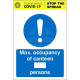 Max Occupancy Of Canteen Covid 19 Sign (Writable)