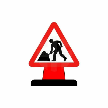 Men At Work Aluminium Composite Cone Sign