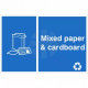 Mixed Paper &amp; Cardboard Recycling Sign