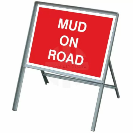 Mud On Road Temporary Road Sign