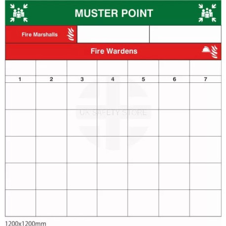 Muster Point 1200W X 1200H Aluminium Composite Sign With Your Logo
