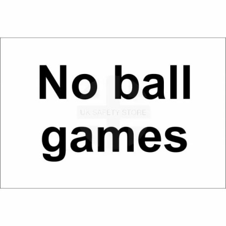 No Balls Games sign