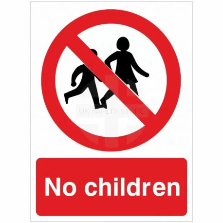 No Children Sign - 150w x 200h