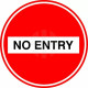 No Entry Floor Graphic Sticker