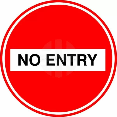 No Entry Floor Graphic Sticker