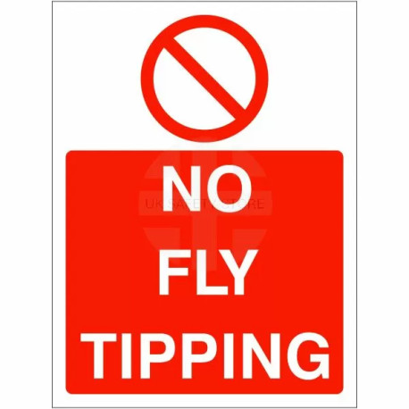 No Fly Tipping Sign