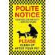 No Fouling Dog Sign